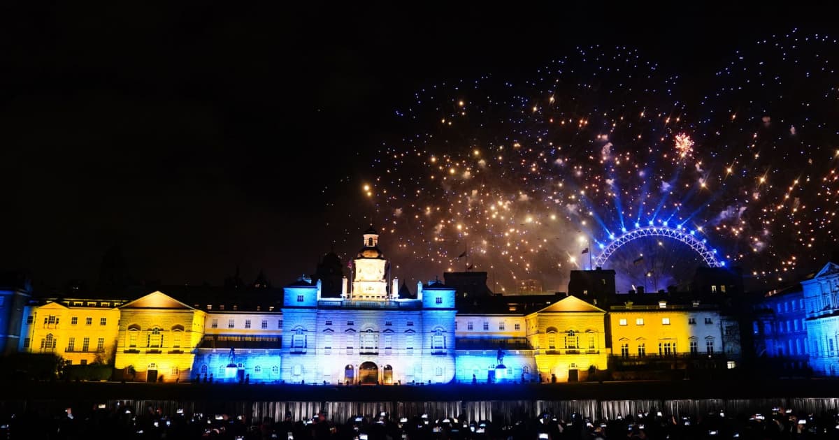 Great Britain demonstrated support for Ukraine during the New Year fireworks in London