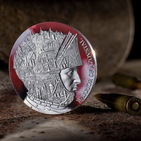 У тихоокеанській країні Ніуе випустили срібну монету «Воїн Азовсталі» номіналом у 5 доларів