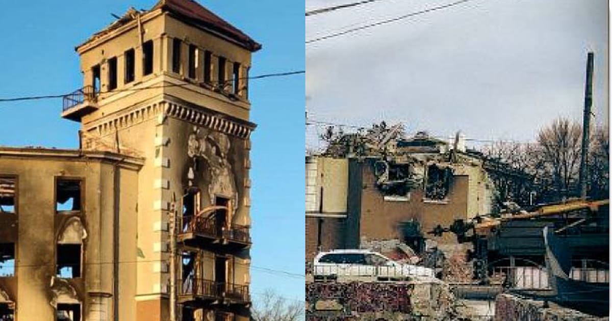 Росіяни зруйнували історичну пам’ятку «Будинок з годинником» у Маріуполі
