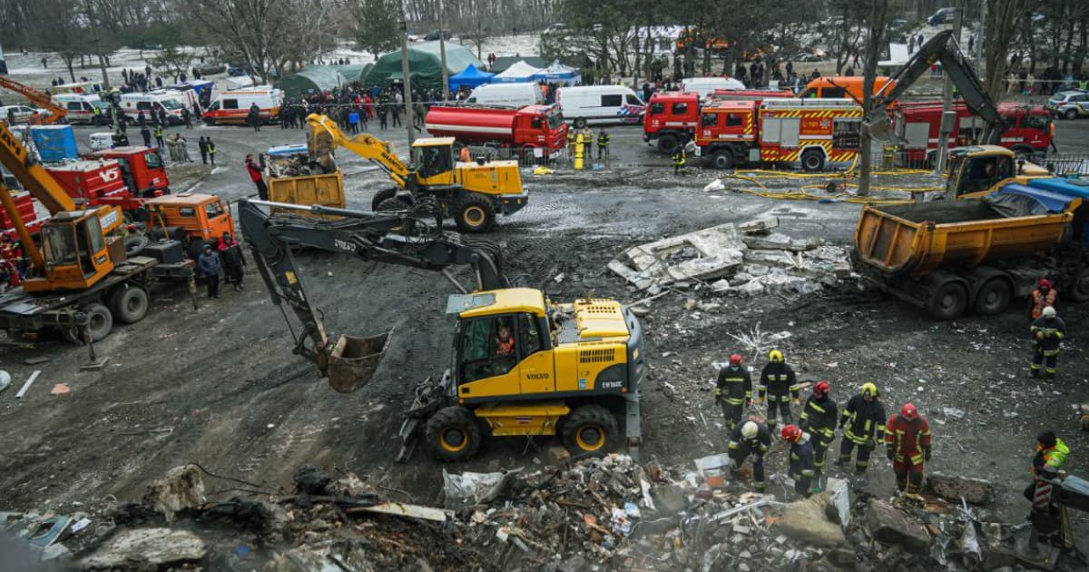 The death toll in Dnipro has risen to 40  people, two of them children