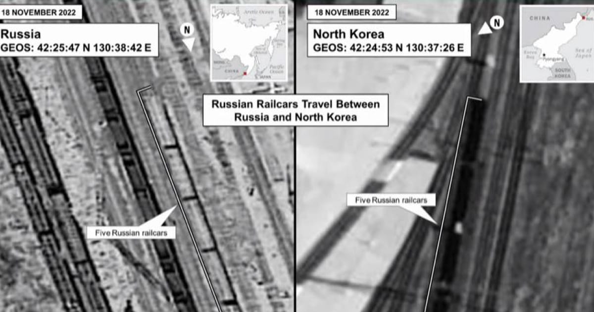 The United States Intel captures shipping weapons from North Korea to Russian Forces by Russian railcars — White House National Security Council spokesman John Kirby during a briefing