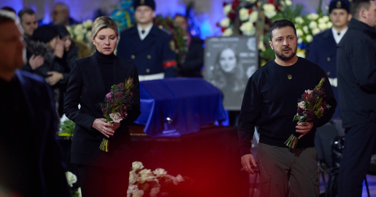 Володимир та Олена Зеленські долучились до прощання з працівниками МВС, які загинули в Броварах