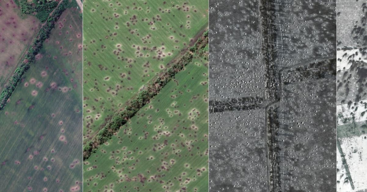 Journalists of the Skhemy project (Radio Liberty) showed satellite images depicting the extent of damage to nature after the start of the full-scale invasion
