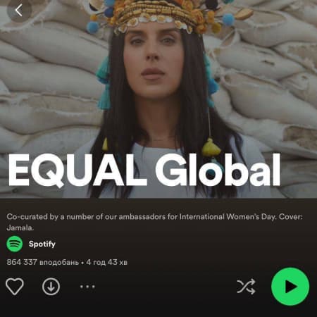Джамала стала першою українською амбасадоркою EQUAL від Spotify