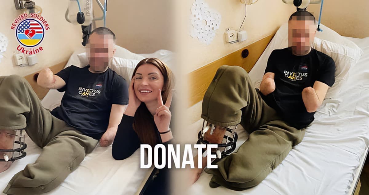 Volunteers raised a million hryvnias in one day for prosthetics for a soldier who lost both arms, one leg and one eye in the war