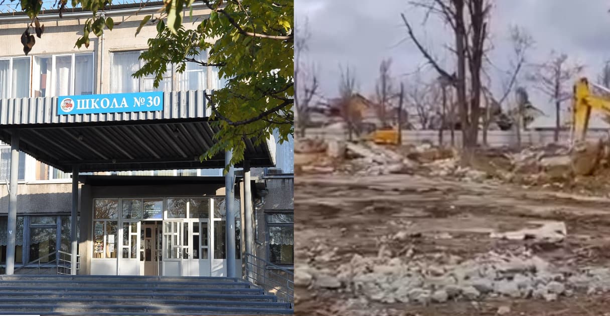 Russians completely destroyed school No. 30 in temporarily occupied Mariupol