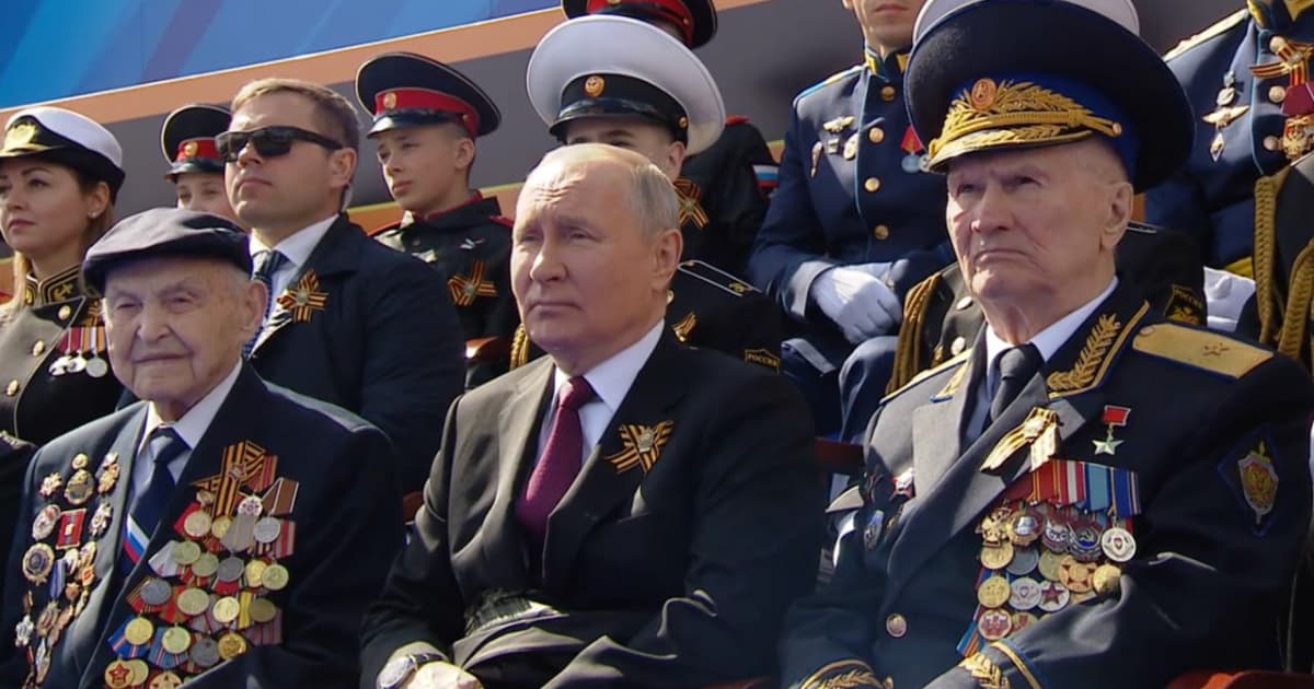 On May 9, former employees of the NKVD and KGB, who did not take part in World War II, sat next to Putin at a parade in Moscow