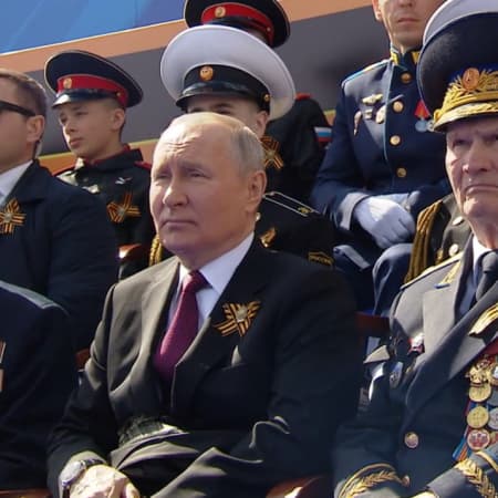 On May 9, former employees of the NKVD and KGB, who did not take part in World War II, sat next to Putin at a parade in Moscow