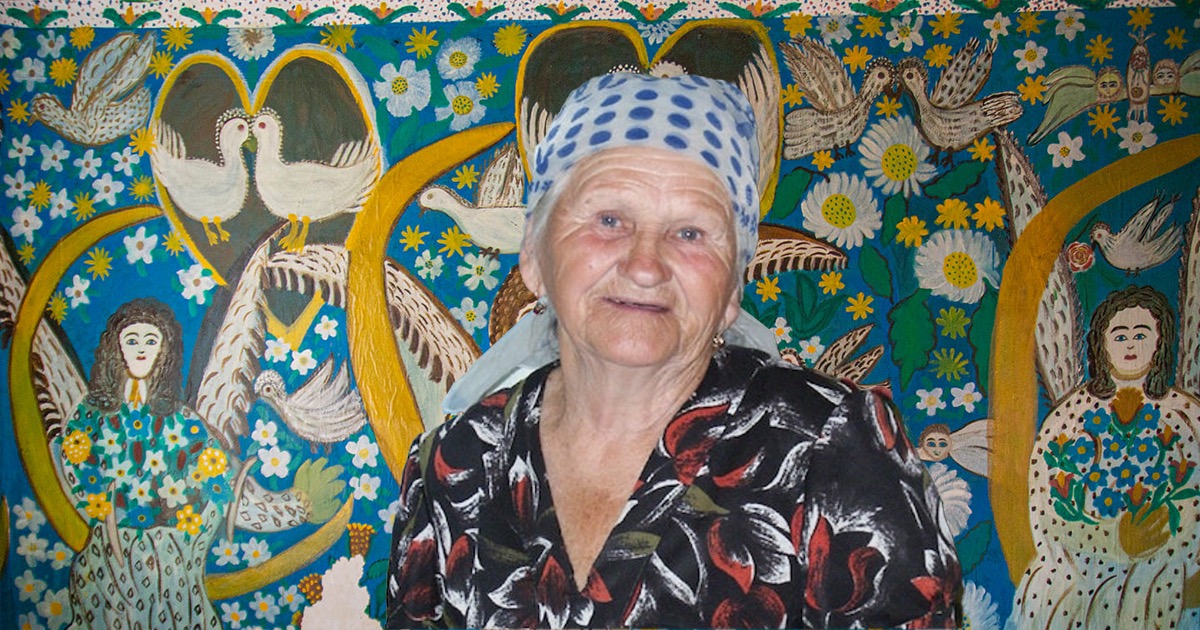 In the house of Ukrainian artist Polina Raiko, 30-40% of the mural remains - the rest was destroyed by the flood