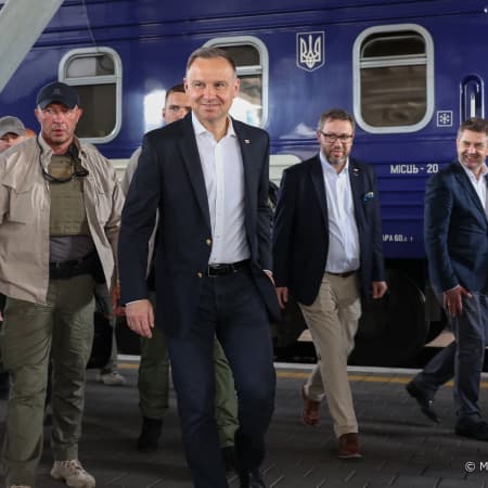 President of Poland Andrzej Duda arrives in Kyiv