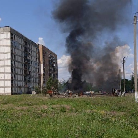 Russians attacked Pervomaiskyi in the Kharkiv region with a high-explosive shell