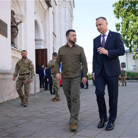 Володимир Зеленський і Анджей Дуда прибули з візитом у Луцьк