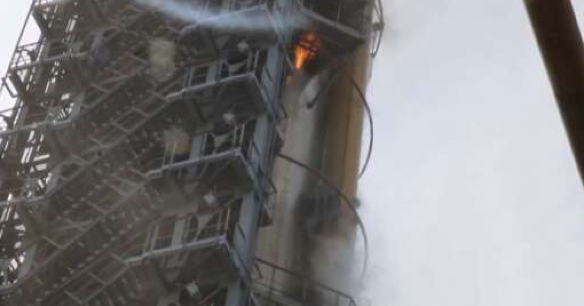 A fire allegedly broke out at a gasoline production unit of the Mozyr oil refinery