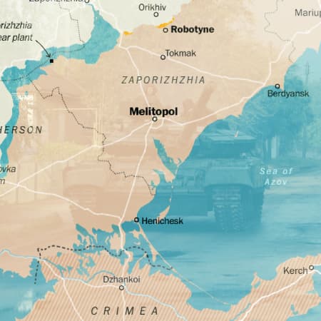 WP: Американська розвідка заявила, що Україна не зможе встановити контроль над Мелітополем та розірвати сухопутний міст між Росією і Кримом у цьому році