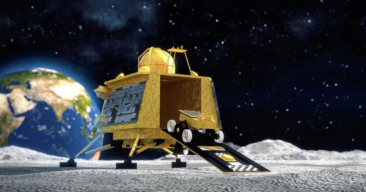 The Indian spacecraft Chandrayaan-3 landed on the lunar surface