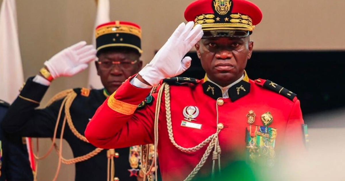 General Brice Oligui Nguema, who led the coup d'état in Gabon, proclaims himself officially president