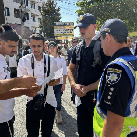 Israeli police arrived in Uman during the Rosh Hashanah celebrations