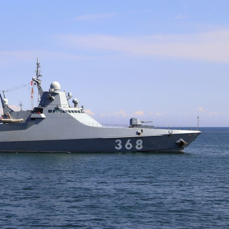 Defence forces strike at two patrol ships of the Vasily Bykov type