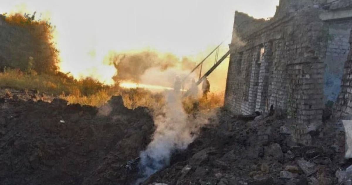 A grain storage facility was damaged as a result of a Russian attack in the south of the Odesa region