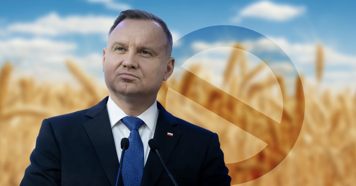 Polish President supports ban on Ukrainian grain exports