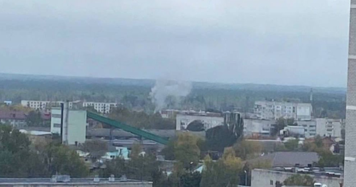 A drone allegedly attacks a diesel plant in Bryansk, Russia