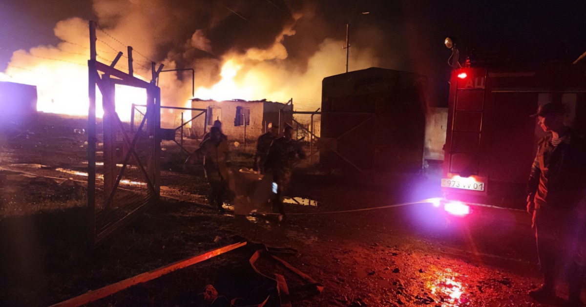 An explosion occurs at a fuel depot in Nagorno-Karabakh