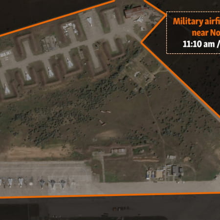 На аеродромі поблизу тимчасово окупованої Новофедорівки у Криму знаходилися військові літаки