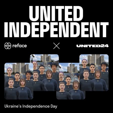 Reface спільно з UNITED24 запустили благодійний проєкт віртуальної ходи до Дня Незалежності
