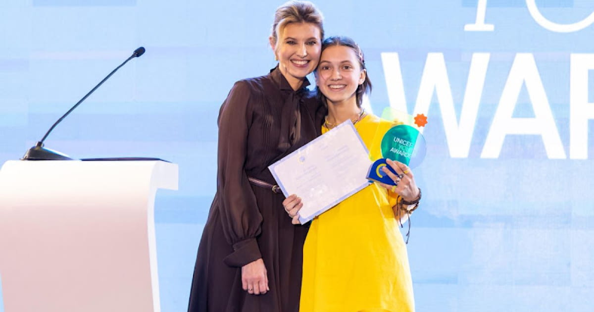 16-річна українка отримала премію в рамках UNICEF YOUTH AWARDS