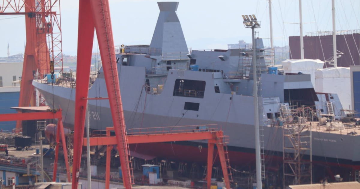 The Hull of the future flagship of the Ukrainian Navy "Hetman Ivan Mazepa" was built in Turkey