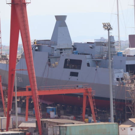 The Hull of the future flagship of the Ukrainian Navy "Hetman Ivan Mazepa" was built in Turkey