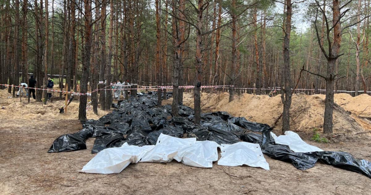 Exhumation of bodies from the mass burial site has been completed in Izium, reported the head of the National Police Igor Klymenko