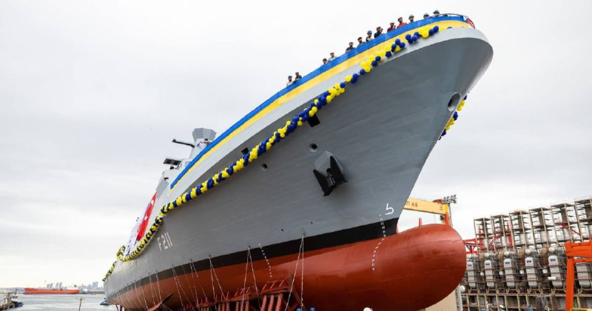 The future flagship of the Naval Forces of Ukraine, the corvette "Hetman Ivan Mazepa", was launched in Türkiye