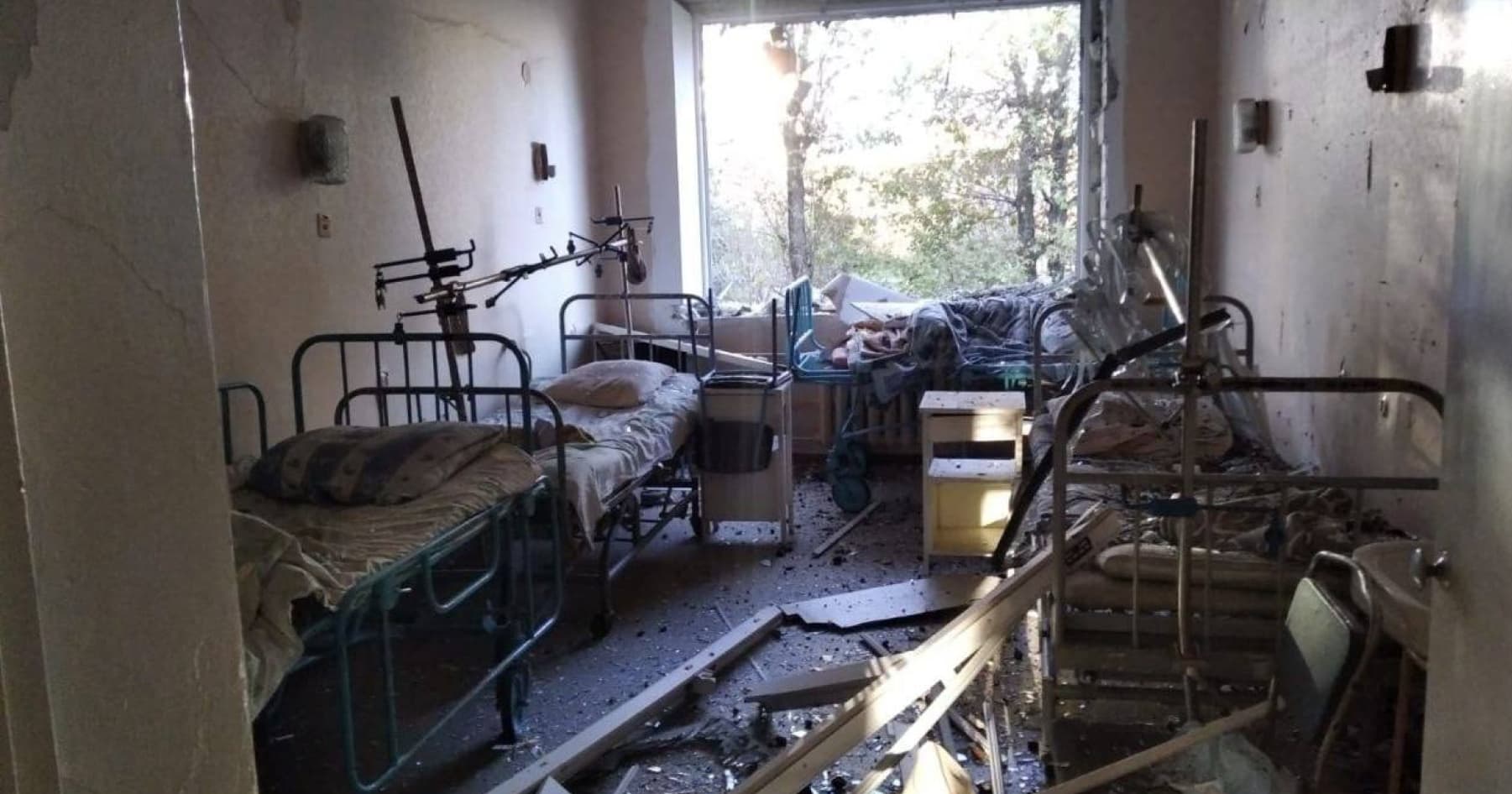 The Russian military shelled a hospital in the Kupiansk district of the Kharkiv region