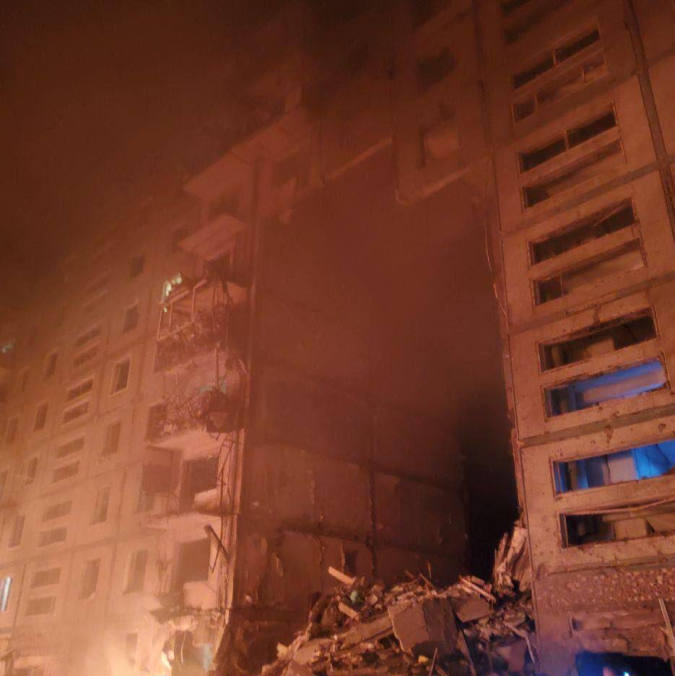 On the night of October 9, Russia launched 12 missiles at Zaporizhzhya, most of which hit private houses and high-rise buildings