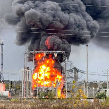 A fire broke out at a substation in Shchebekino in the Belgorod region of the Russian Federation