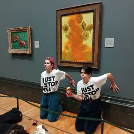 Унаслідок акції у Лондонській національній галереї картина Ван Гога не постраждала
