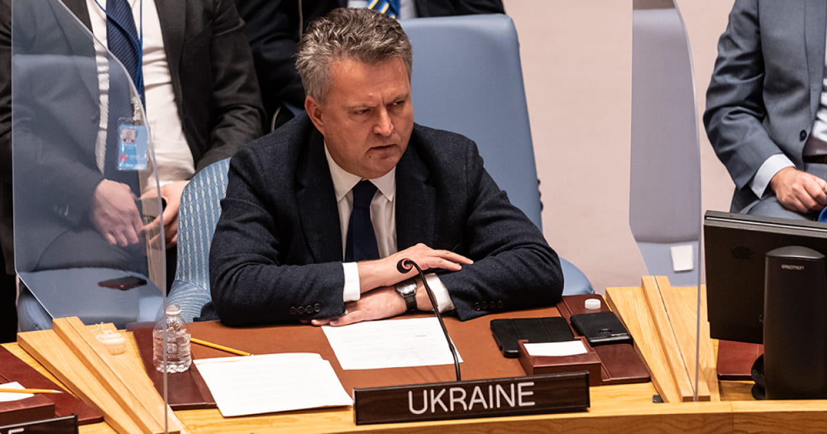 During a meeting of the UN Security, the Council Representative of Ukraine, Sergii Kyslytsia, called on all countries to take measures to stop the supply of drones, missiles or other weapons from Iran