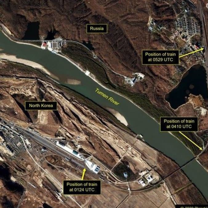 Супутник зафіксував потяг Північної Кореї, який вʼїжджає до Росії