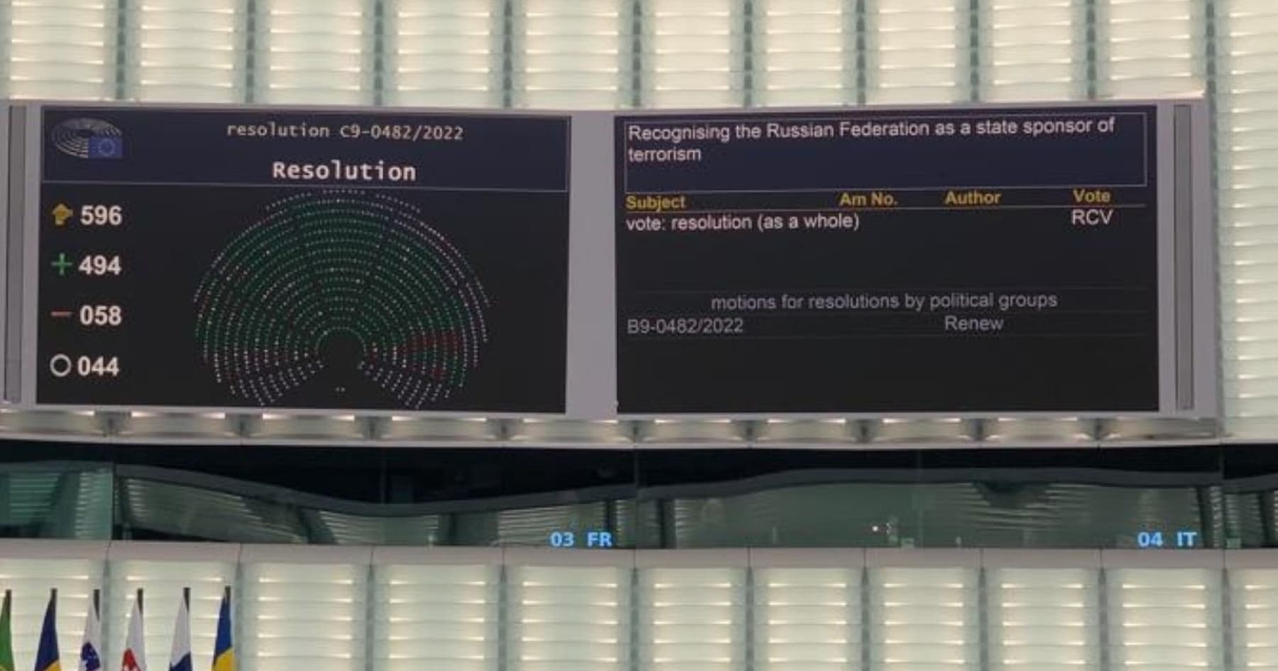 Європарламент визнав Росію державою-спонсором тероризму