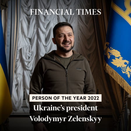 Зеленський став «Людиною року» за версією Financial Times