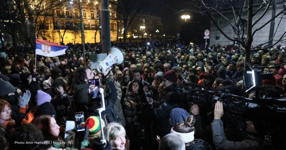 In Serbia, thousands of protesters demand cancellation of parliamentary and local elections