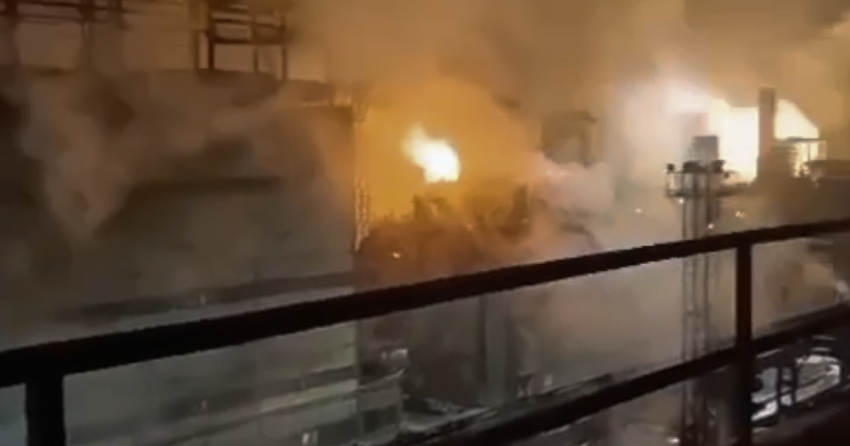 Explosions and fire at Novolipetsk Metallurgical Plant, Russia, February 24 night