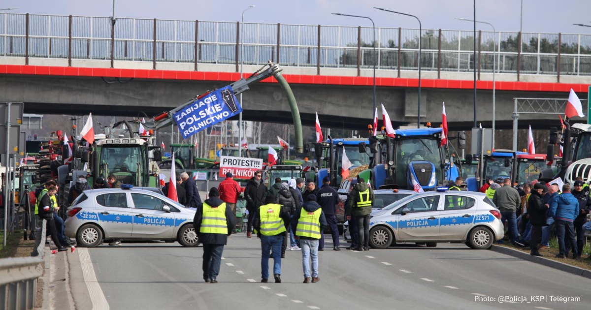 Large-scale protests by farmers took place across the country in Poland