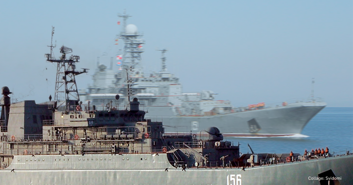 Ukrainian defence forces hit large landing ships Yamal and Azov in temporarily occupied Sevastopol
