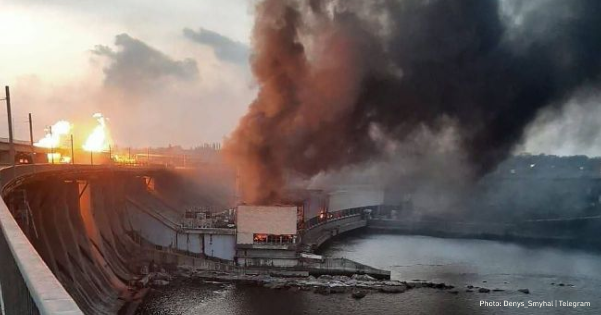 Environmental damage from Russia's attack on Dnipro HPP already reaches 140 million hryvnias