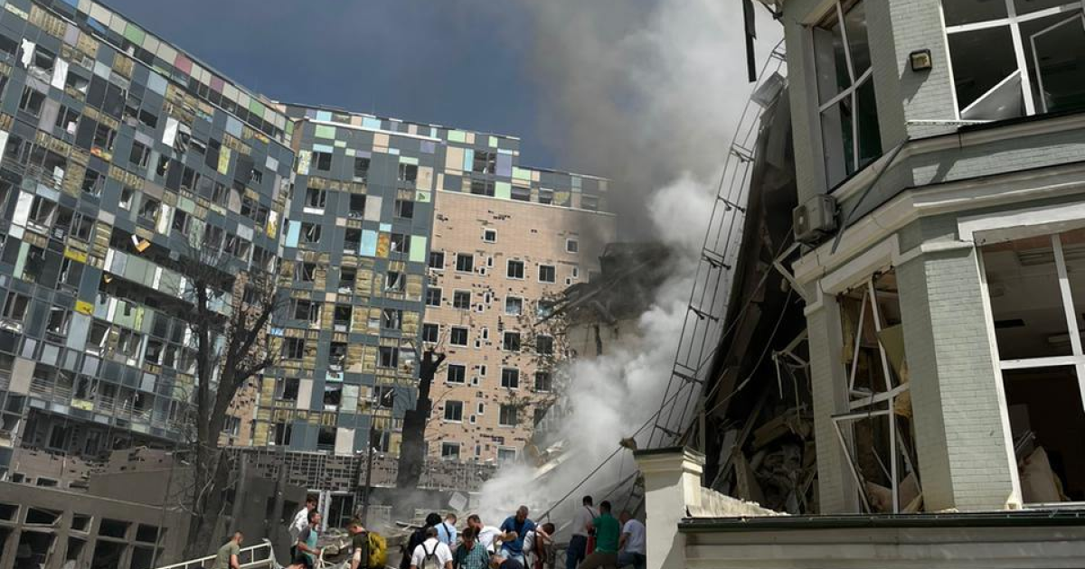 Russia launched a massive missile attack on Kyiv on the morning of July 8. Children's Hospital "Ohmatdyt" was damaged